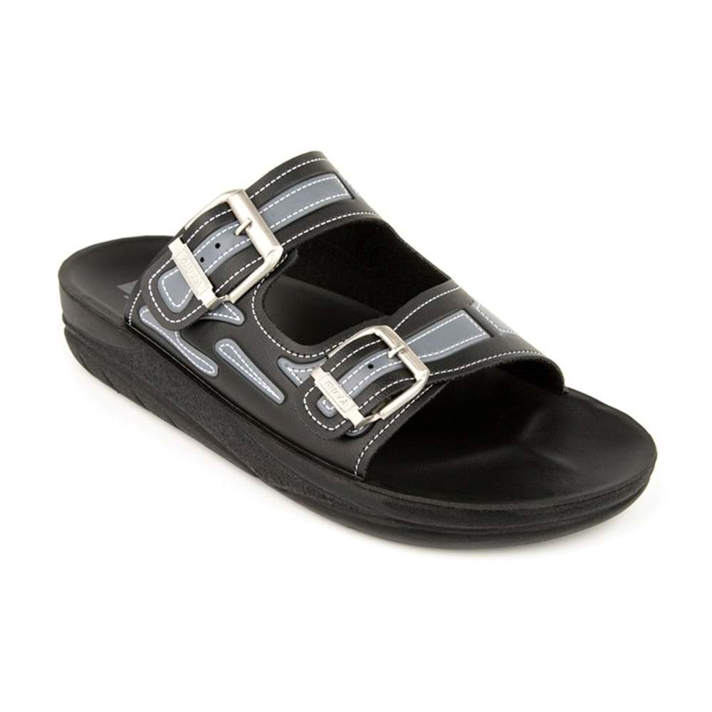 Muya Sports Anatomik Taban Dört Mevsim Erkek Terlik - Siyah-Gri - 40