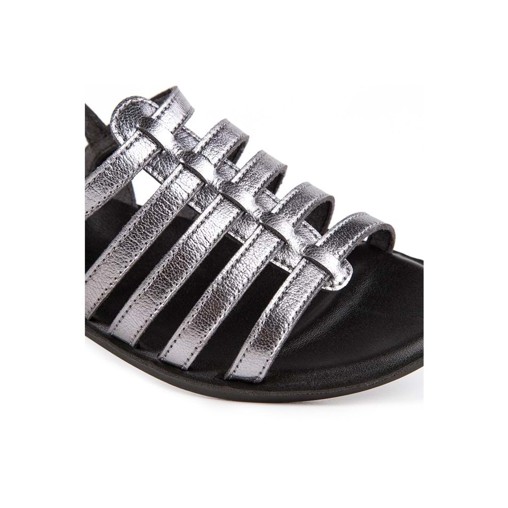 Muya Madaleine Anatomik Taban Kadın Sandalet - Kurşun - 36