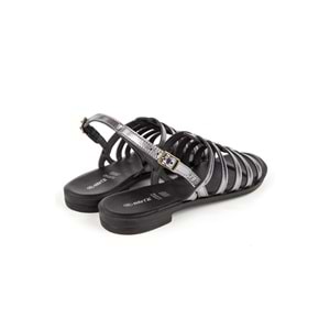 Muya Madaleine Anatomik Taban Kadın Sandalet - Kurşun - 36