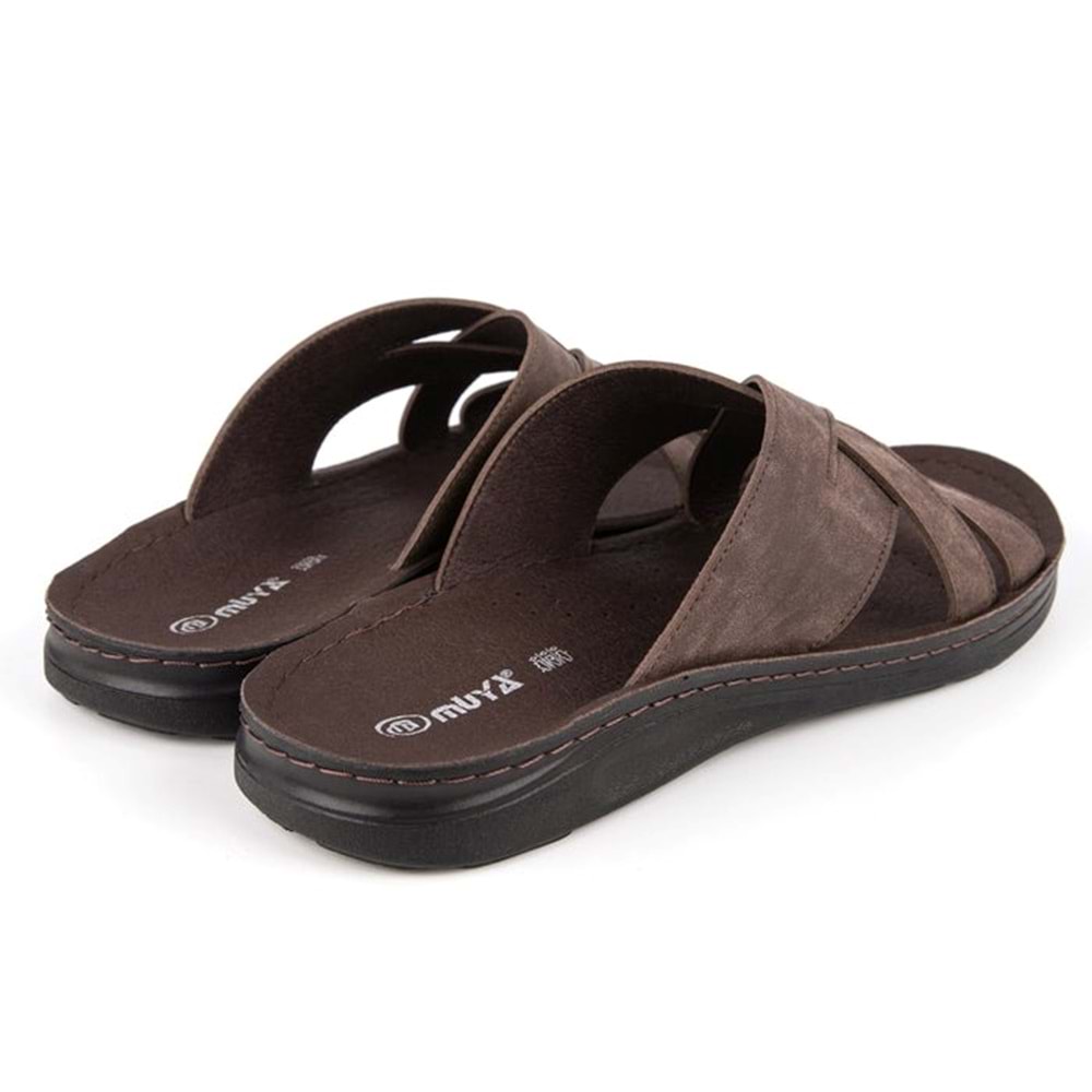 Muya Tiger Anatomik Taban Dört Mevsim Erkek Terlik - Kahverengi - 42