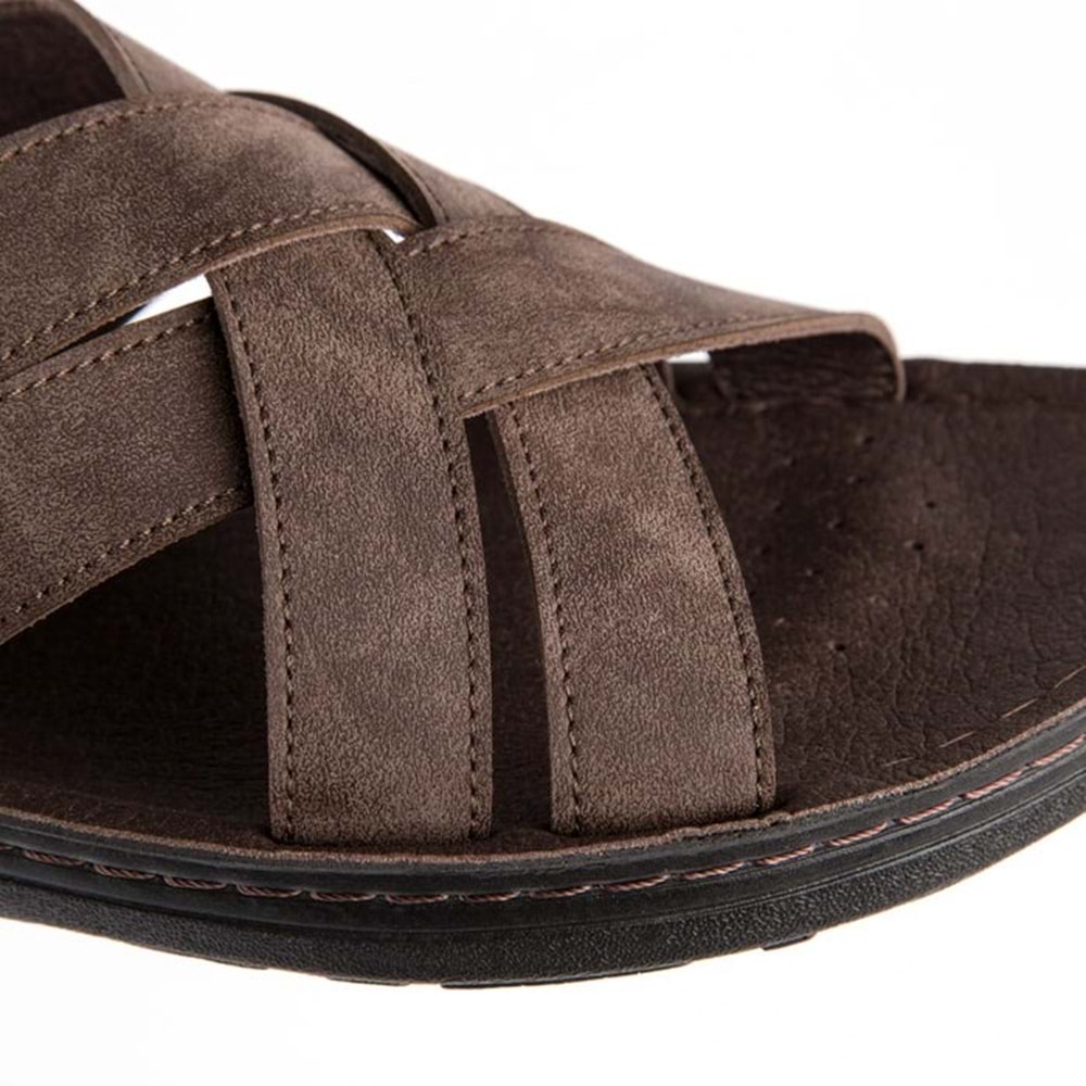 Muya Tiger Anatomik Taban Dört Mevsim Erkek Terlik - Kahverengi - 42