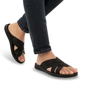 Muya Tiger Anatomik Taban Dört Mevsim Erkek Terlik - Siyah - 41