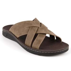 Muya Tiger Anatomik Taban Dört Mevsim Erkek Terlik - Vizon - 40