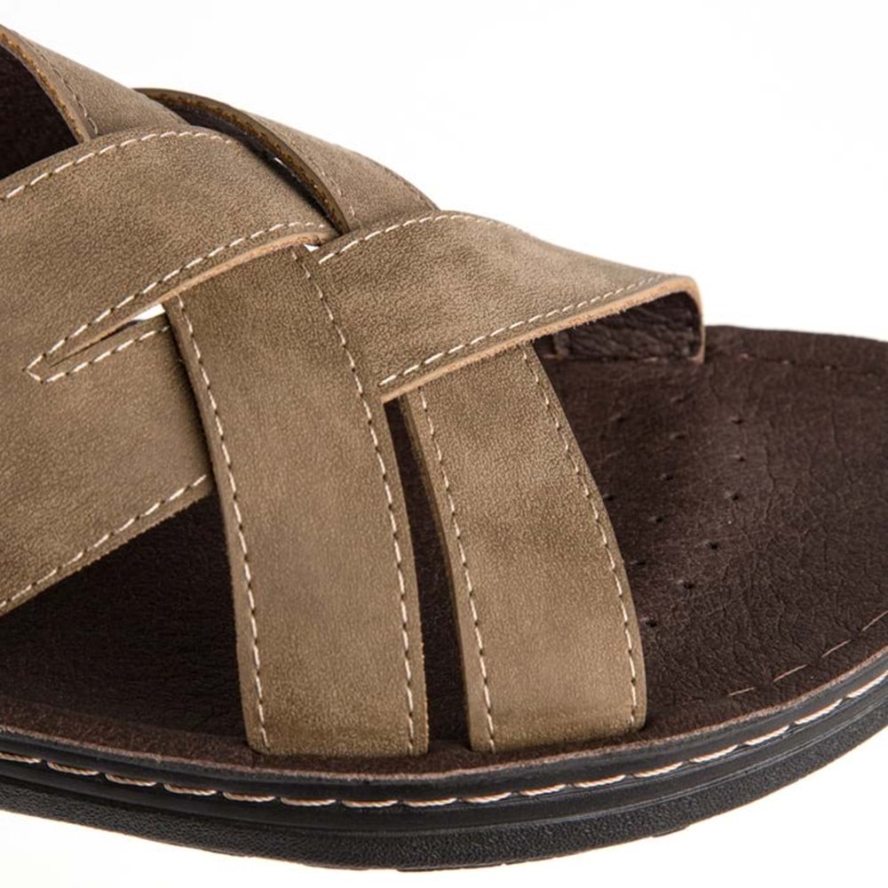 Muya Tiger Anatomik Taban Dört Mevsim Erkek Terlik - Vizon - 40