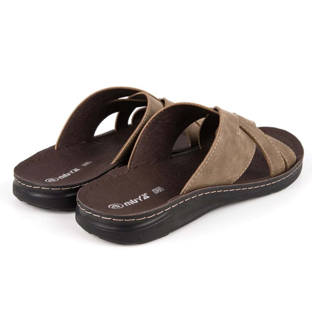 Muya Tiger Anatomik Taban Dört Mevsim Erkek Terlik - Vizon - 40