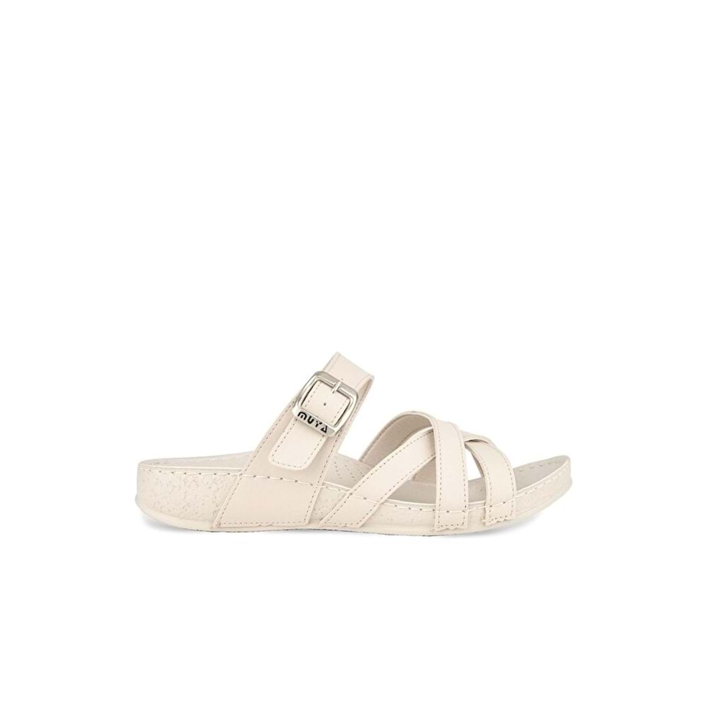 Muya Gizeh Anatomik Taban Kadın Terlik - Krem - 40