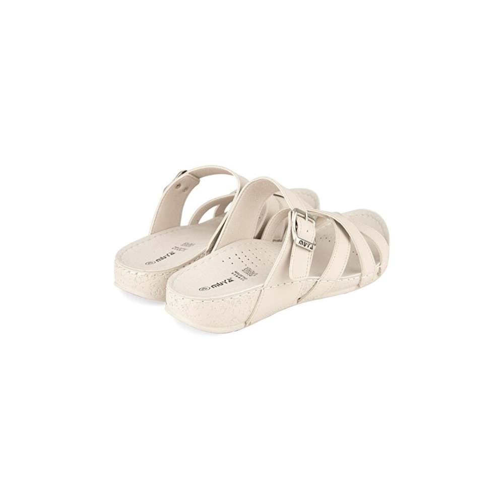 Muya Gizeh Anatomik Taban Kadın Terlik - Krem - 40
