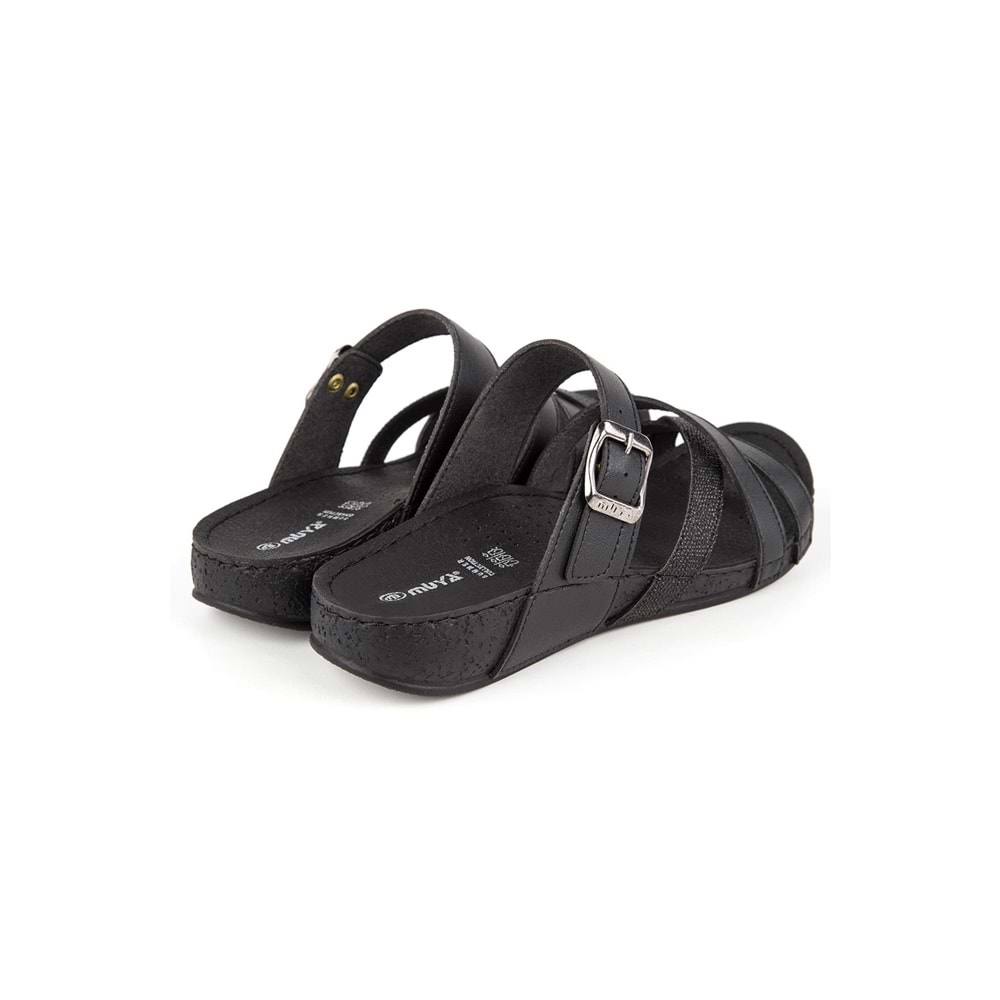 Muya Gizeh Anatomik Taban Kadın Terlik - Siyah - 40