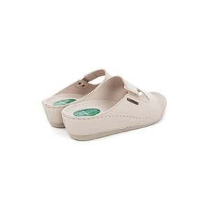 Muya Panna Anatomik Taban Jel Destekli Topuk Dikeni Dört Mevsim Kadın Terlik - Krem - 40