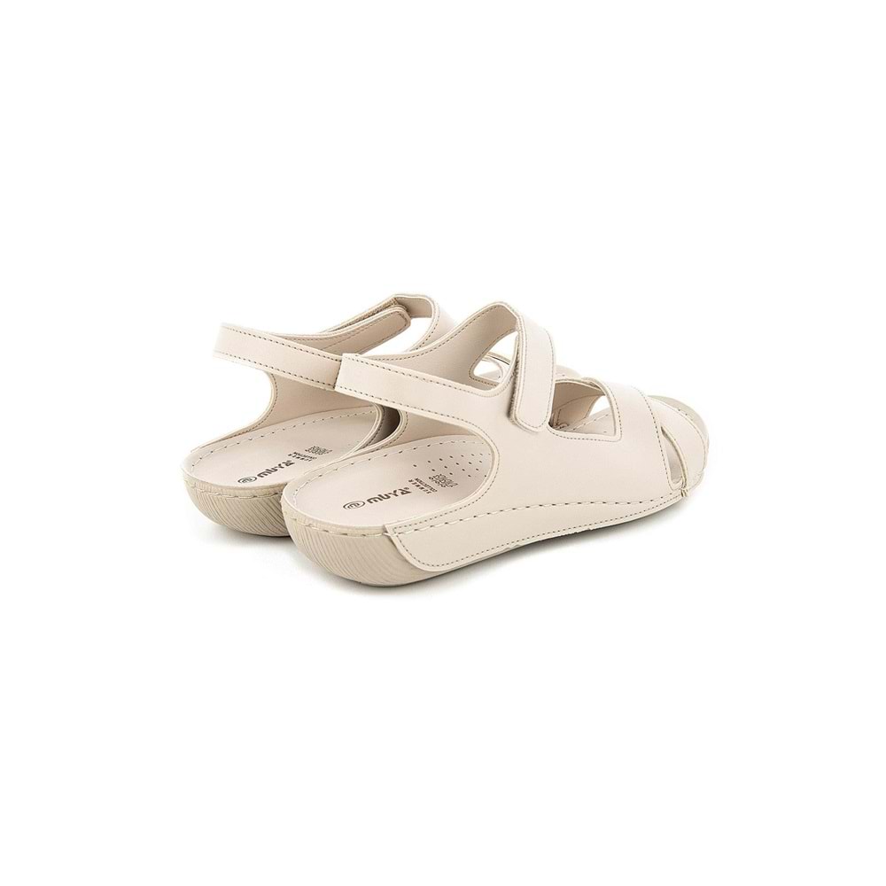 Muya Alula Anatomik Taban Kadın Sandalet - Krem - 40