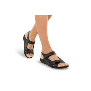 Muya Alula Anatomik Taban Kadın Sandalet - Siyah - 36