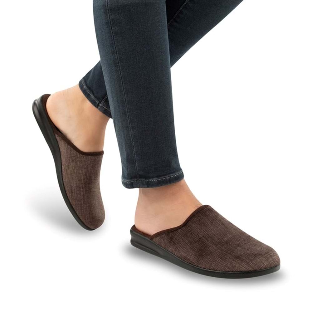 Muya Robin Anatomik Taban Erkek Ev Terliği - Kahverengi - 42