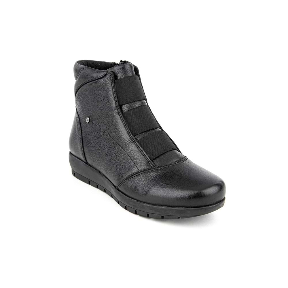 Muya Stark 6 Nokta Anatomik Taban Hakiki Deri Kadın Bot - Siyah - 38