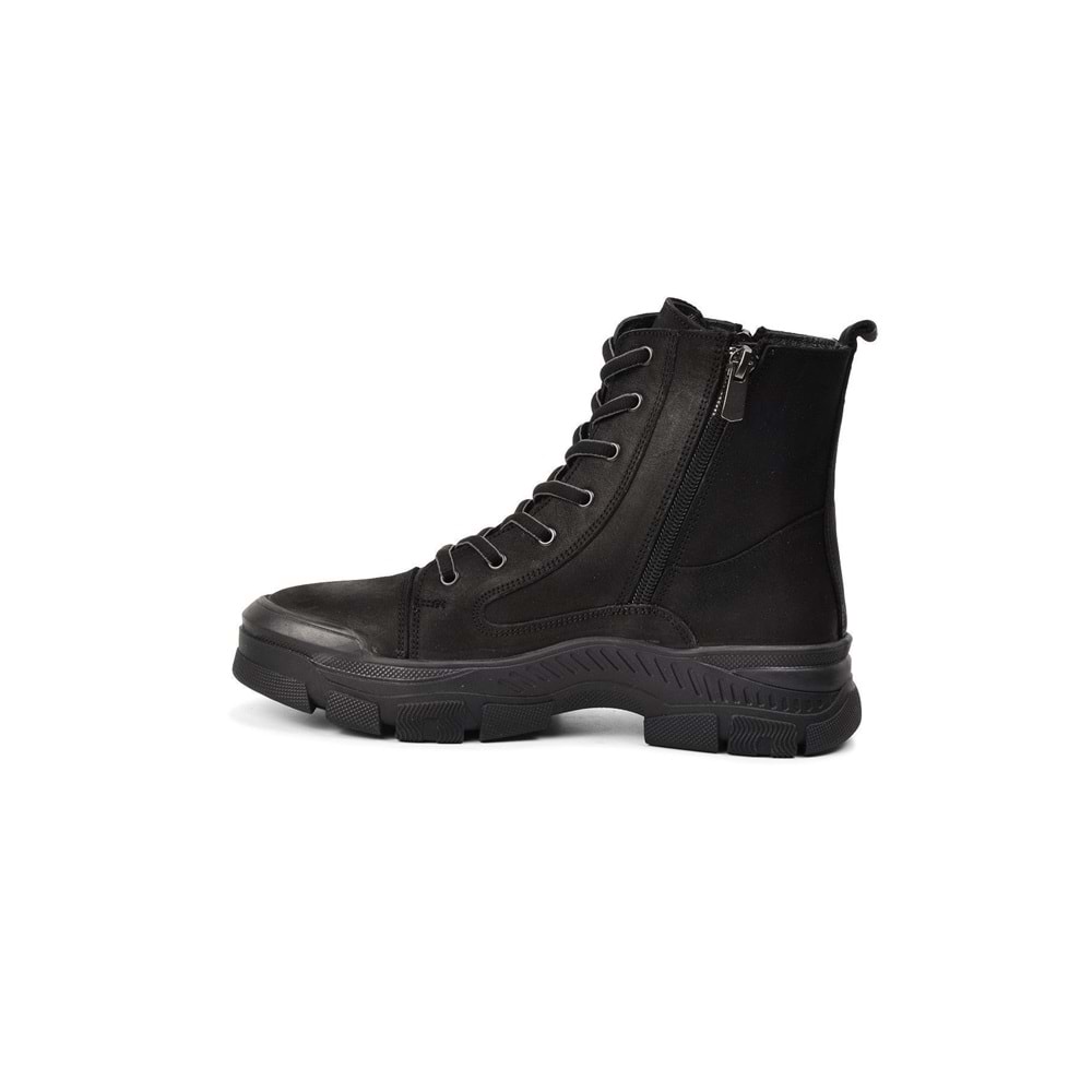 VOYAGER 8893 KADIN DERİ BOT - NUBUK SİYAH - 38