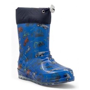 Emek İçi Yünlü Su Geçirmez Çocuk Yağmur Çizmesi - MAVİ - 30-31