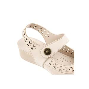 Muya Terra Anatomik Taban Kadın Sandalet - Krem - 39