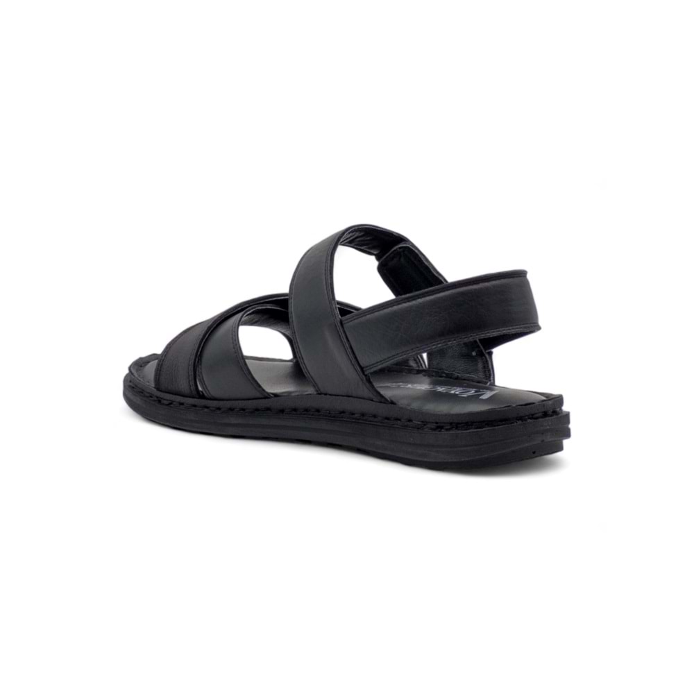 VOYAGER 5212 ERKEK DERİ SANDALET - SİYAH NATA - 43