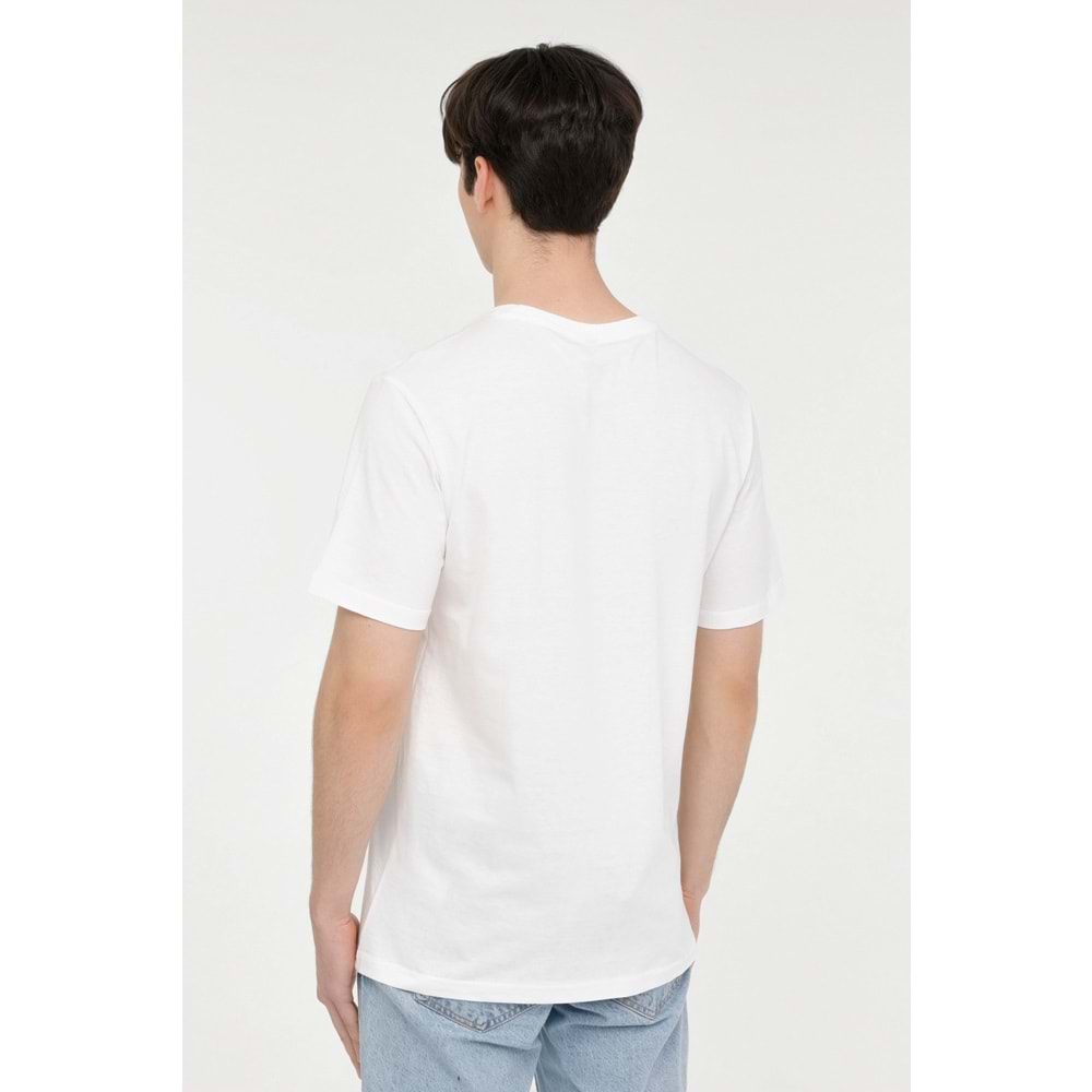 KİNETİX LATNE 11ES-SLG-106 4FX ERKEK KISA KOL TİŞÖRT - BEYAZ - L