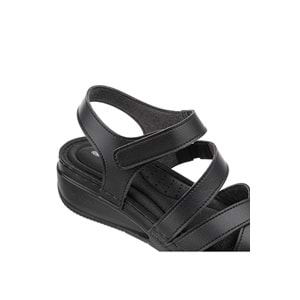 Muya Calceus Anatomik Taban Topuk Dikeni Kadın Sandalet - Siyah - 37