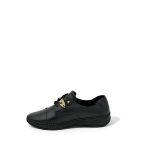 VOYAGER 9523-1 KADIN DERİ AYAKKABI - SİYAH NATA - 41