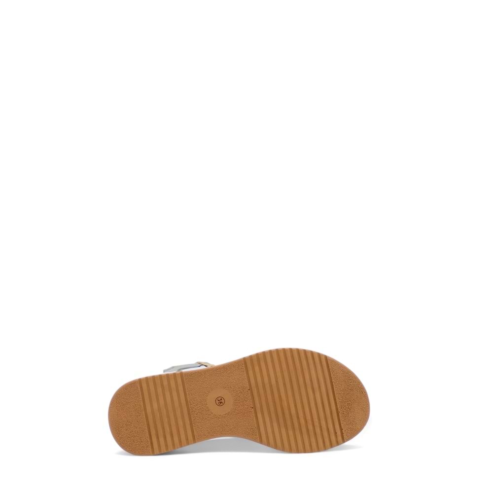 VOYAGER 9716 KADIN DERİ SANDALET - BEYAZ - 40