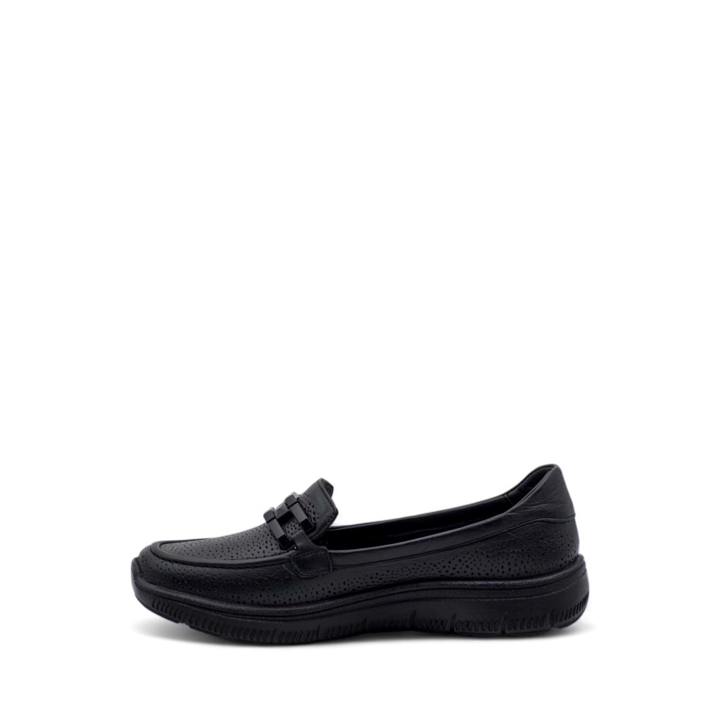 VOYAGER 9614 KADIN DERİ COMFORT AYAKKABI - SİYAH NATA - 37