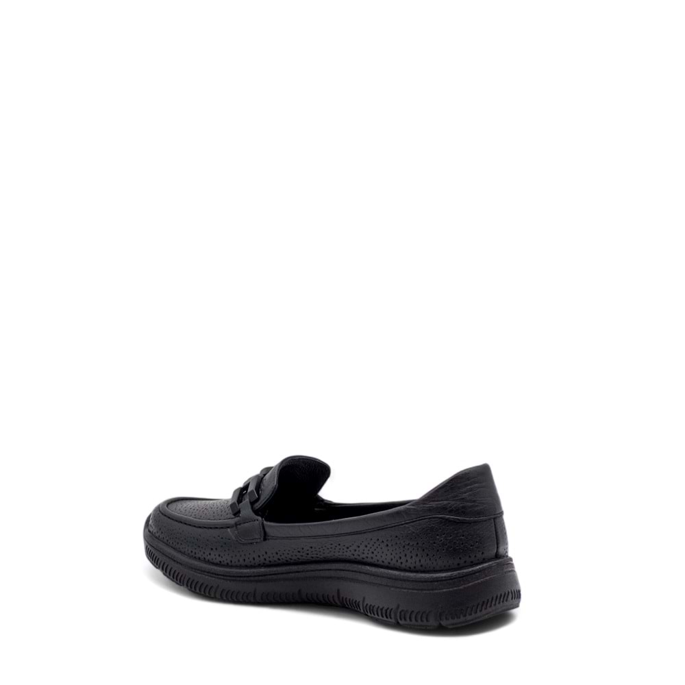 VOYAGER 9614 KADIN DERİ COMFORT AYAKKABI - SİYAH NATA - 37