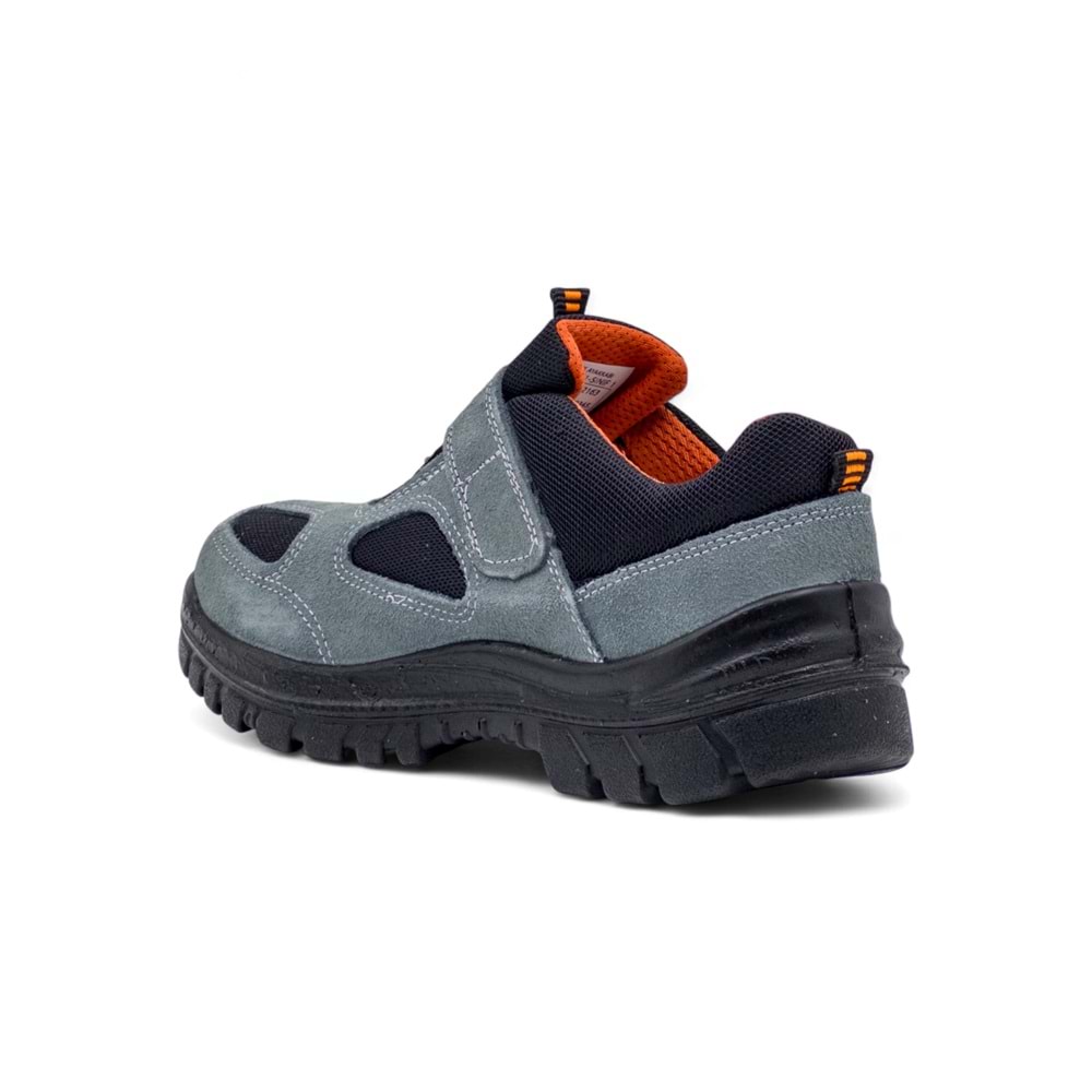 Eldi Cırtlı Çelik Burunsuz İş Ayakkabısı - GRİ - 43