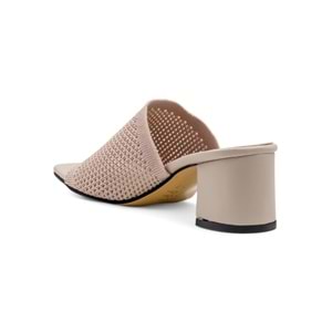 VİVENZA HASIRLI KADIN TOPUKLU TERLİK - KREM - 36