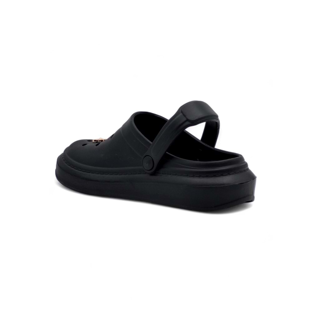 AKINALBELLA E263.012 TAŞLI KADIN CROCS TERLİK - SİYAH - 36
