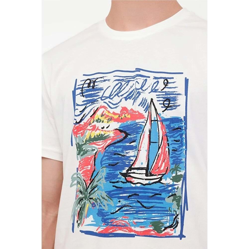 LUMBERJACK ML WILLY 11DS1006 4FX ERKEK KISA KOL TİŞÖRT - EKRU - XL