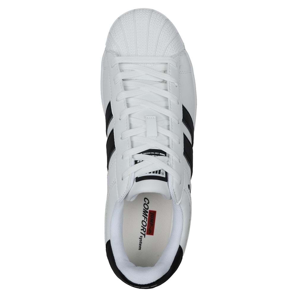 JUMP 29055 ERKEK SNEAKER GÜNLÜK SPOR AYAKKABI - BEYAZ-SİYAH - 40