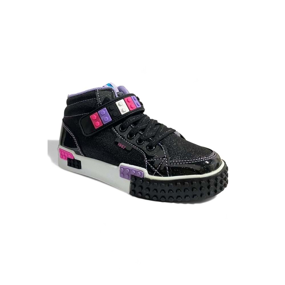 MP 242-3308 ÇOCUK SPOR AYAKKABI - SİYAH-PEMBE - 33