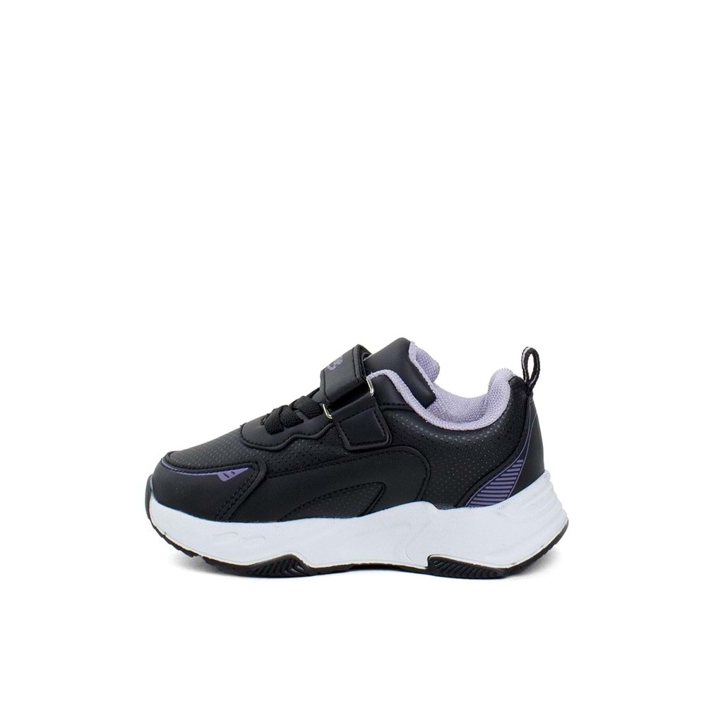 MP 242-3357 UNİSEX ÇOCUK SPOR AYAKKABI - SİYAH-MOR - 26