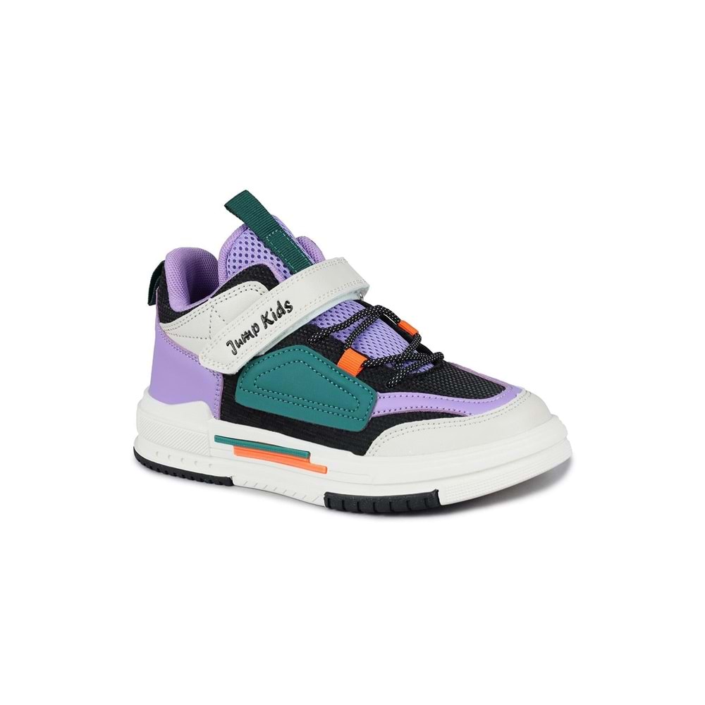 JUMP 31093 ÇOCUK SNEAKER SPOR AYAKKABI - SİYAH-MOR - 33
