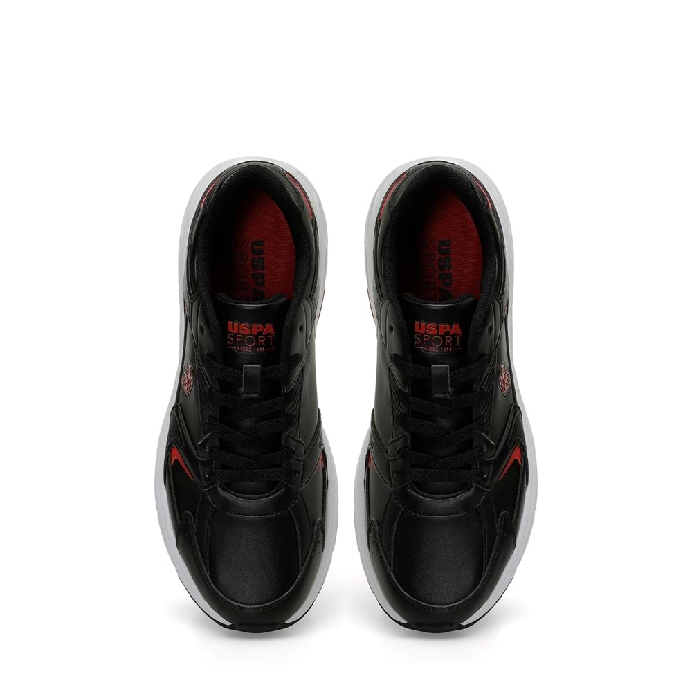 U.S. POLO ASSN. FELIX 4PR ERKEK SNEAKER - SİYAH-KIRMIZI - 41