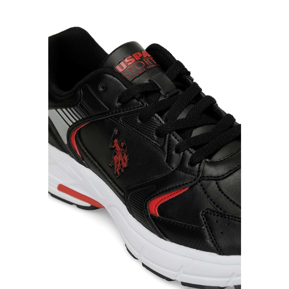 U.S. POLO ASSN. FELIX 4PR ERKEK SNEAKER - SİYAH-KIRMIZI - 41