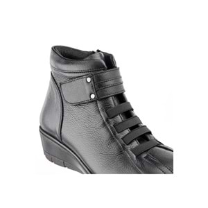 Muya Theon 6 Nokta Anatomik Hakiki Deri Kadın Bot - Siyah - 39