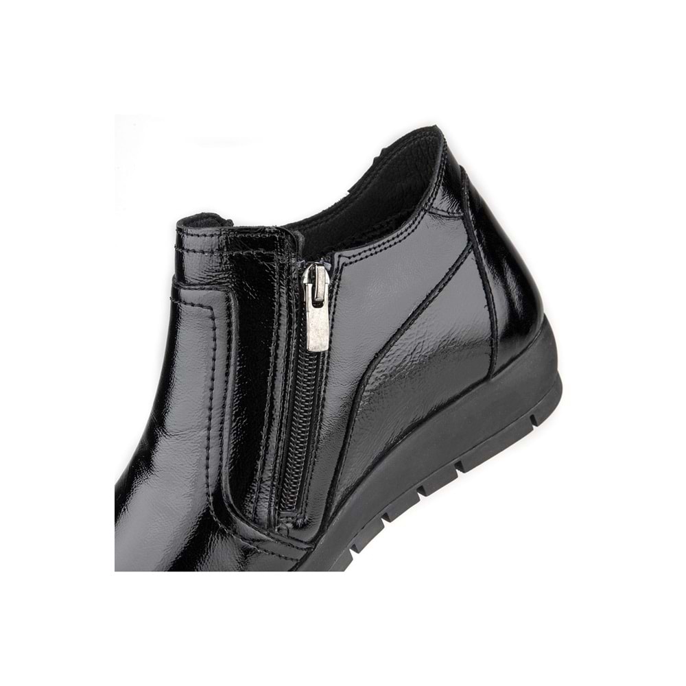 Muya Abelia 6 Nokta Anatomik Hakiki Deri Kadın Bot - Siyah - 36