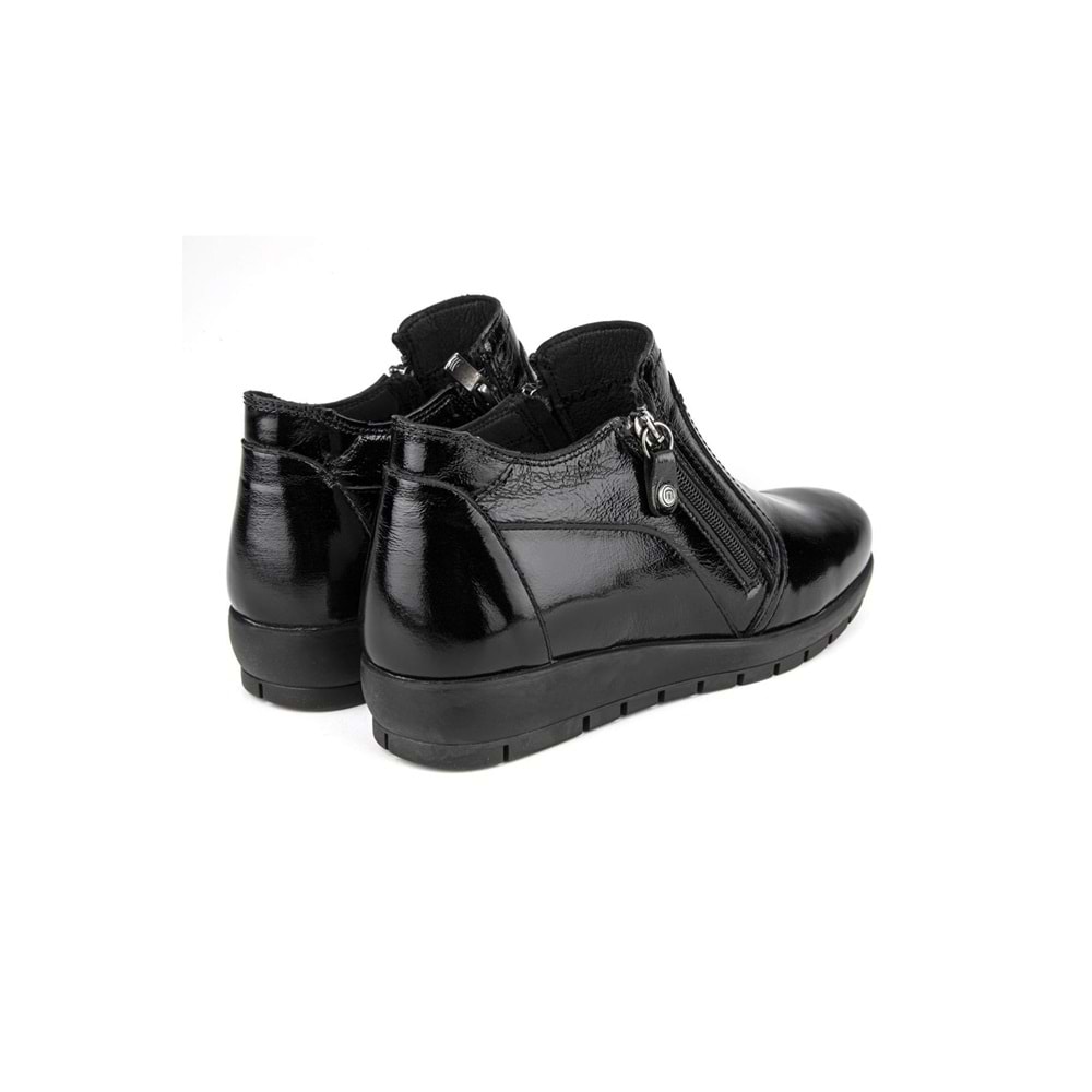 Muya Abelia 6 Nokta Anatomik Hakiki Deri Kadın Bot - Siyah - 36