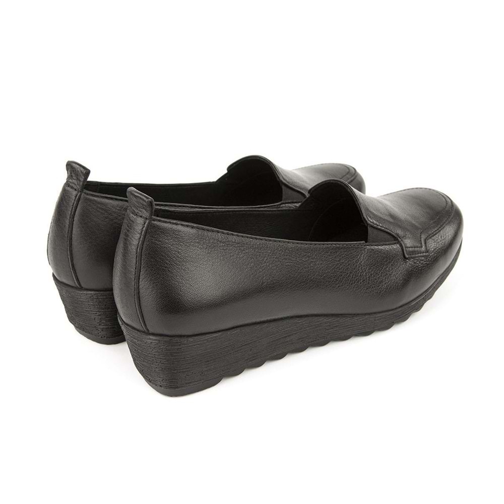 Muya Aster 6 Nokta Anatomik Hakiki Deri Kadın Ayakkabı - Siyah - 36