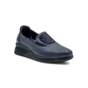 VOYAGER 9779 KADIN HAKİKİ DERİ COMFORT AYAKKABI - LACİVERT - 40