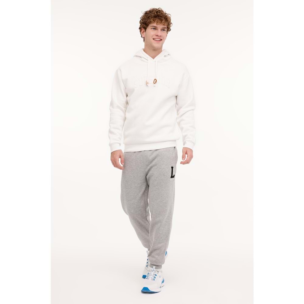 LUMBERJACK ML VOLCANO 17DNM2002 4PR ERKEK SWEATSHİRT KAPŞONLU - EKRU - L