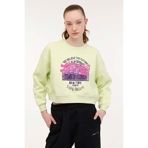 LUMBERJACK WL BONNI 16SS507 4PR KADIN SWEATSHİRT - LİME - M