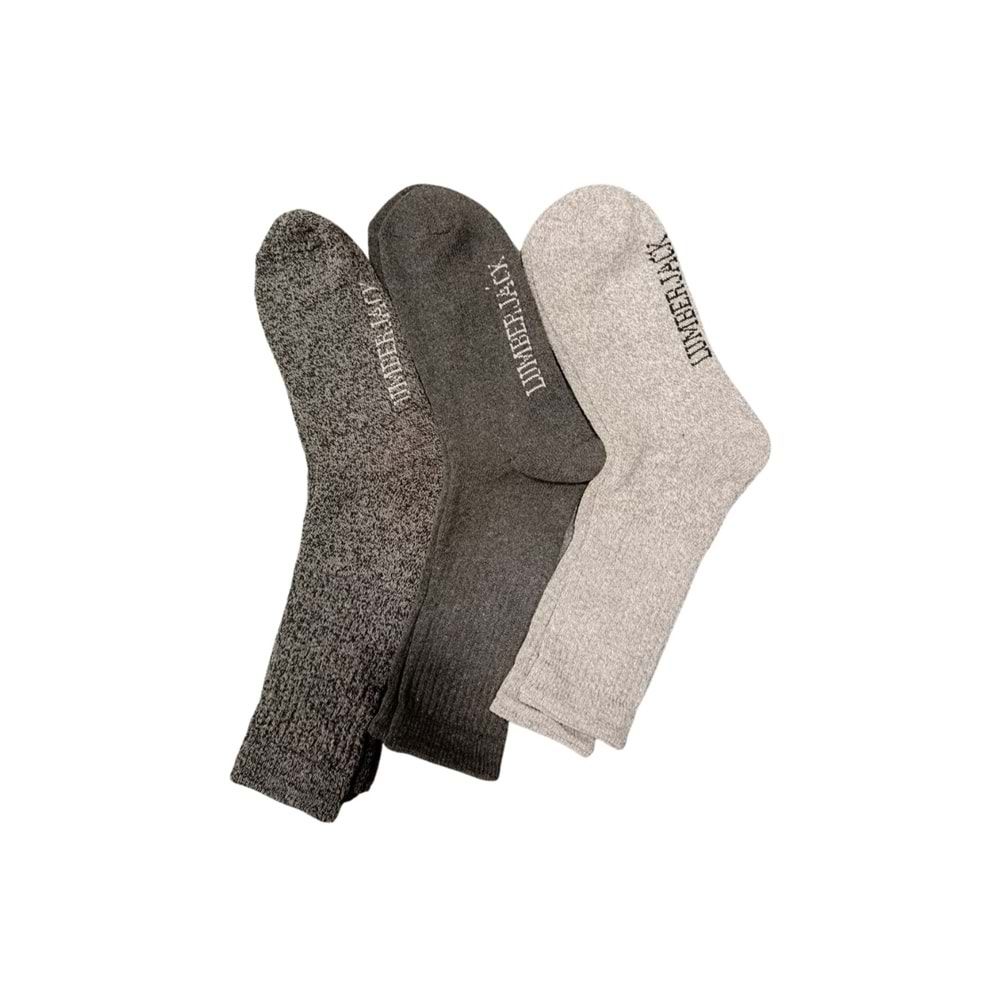 LUMBERJACK ML BIVOR 34CK45 4PR ERKEK 3 LÜ OUTDOOR TERMAL ÇORAP - ANTRASİT - 40-44