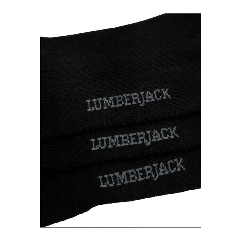 LUMBERJACK WB DEBORAH 32PTK1 4PR UNİSEX 3 LÜ PATİK ÇORAP - SİYAH - 36-39