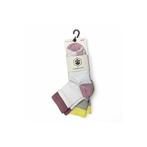 LUMBERJACK WL CONET 34C10226 4PR KADIN 2 Lİ SOKET ÇORAP - BEYAZ - 36-40