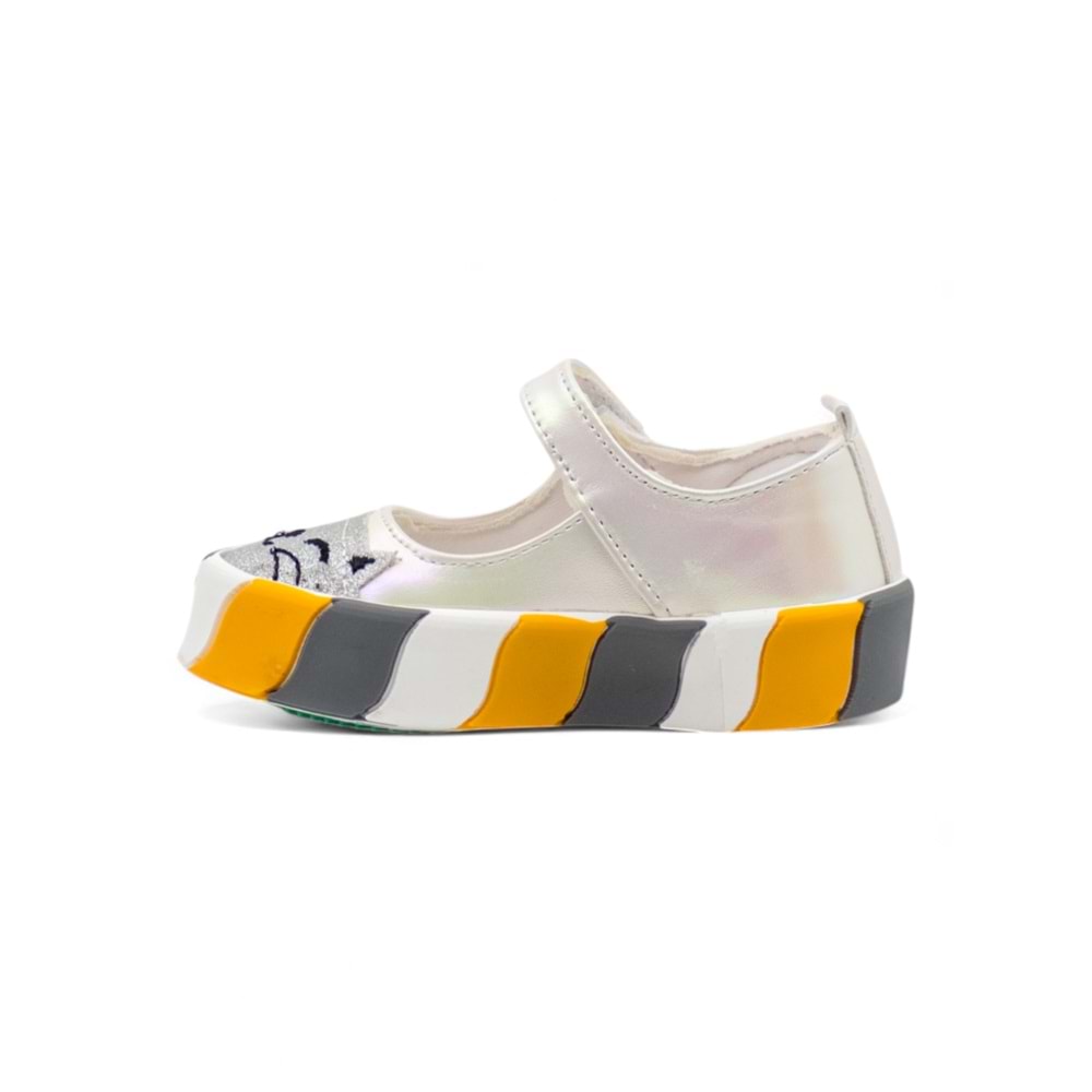 MP 251-3445 KIZ ÇOCUK CANVAS AYAKKABI - BEYAZ-SARI - 30