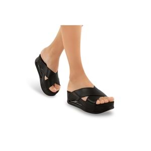 Muya Penelope Anatomik Air Max Tabanlı Topuk Dikeni Kadın Terlik - Siyah - 40