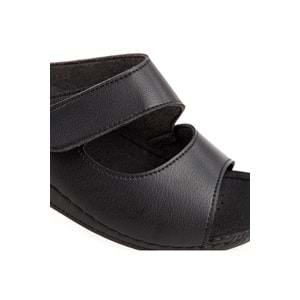 Muya Solena Anatomik Taban Dört Mevsim Kadın Terlik - Siyah - 38